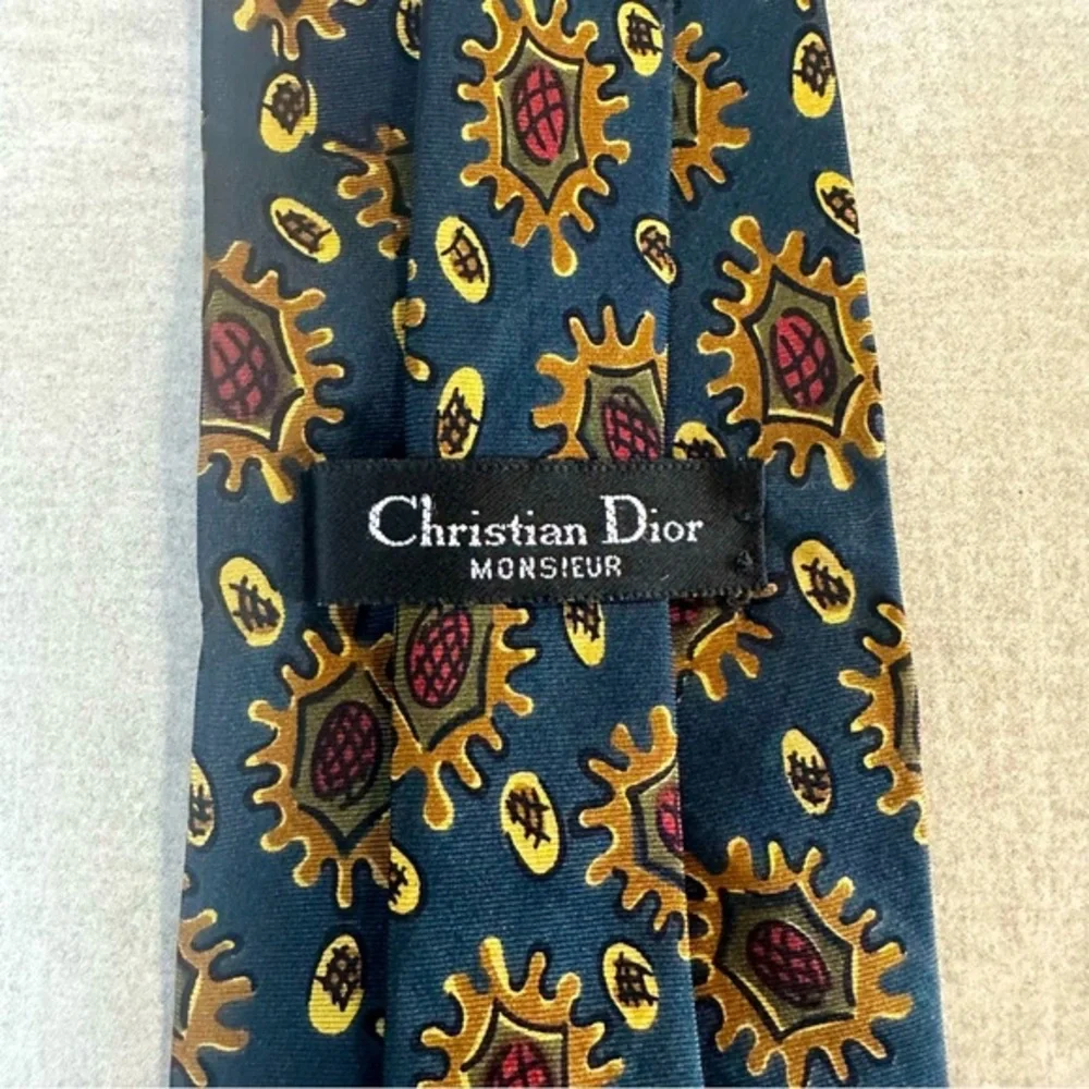DIOR Silk Art Deco Vintage Tie